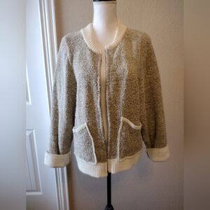 NWOT POL Cozy Beige and White Women's Jacket
